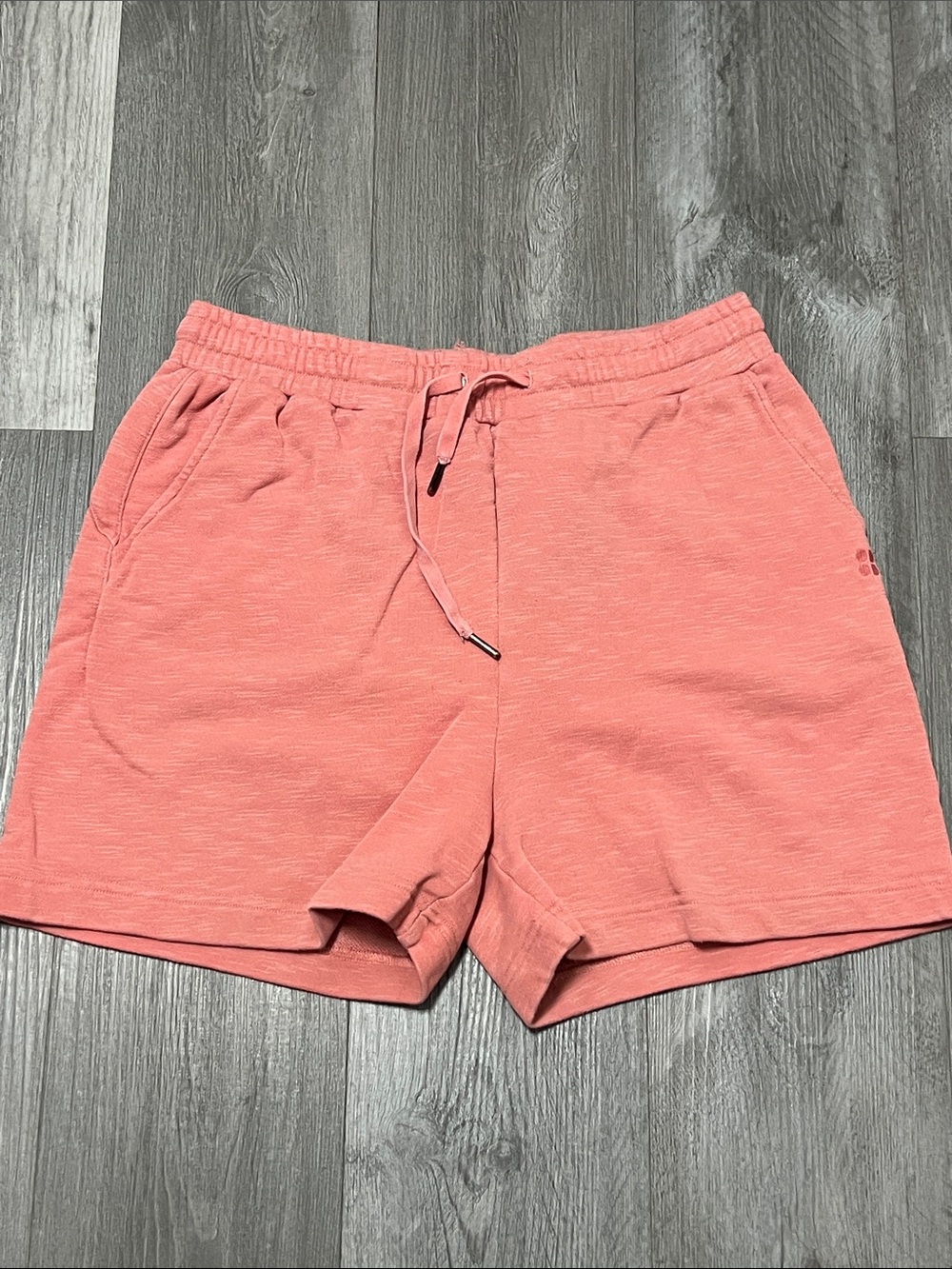 Sweaty Betty Essentials High Waist Longline Sweat Shorts w/ drawstrings /size L